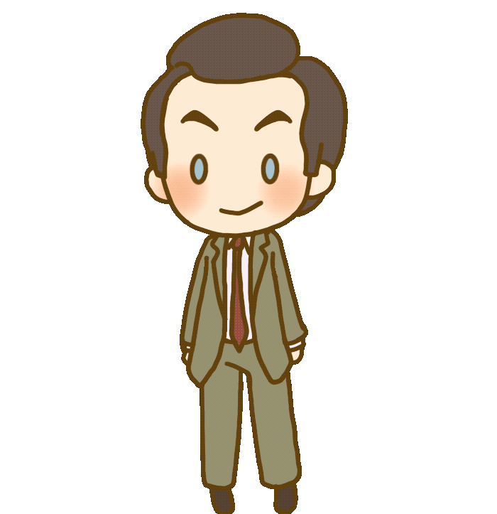 Gif of cartoon Clive happily pulling out a gun